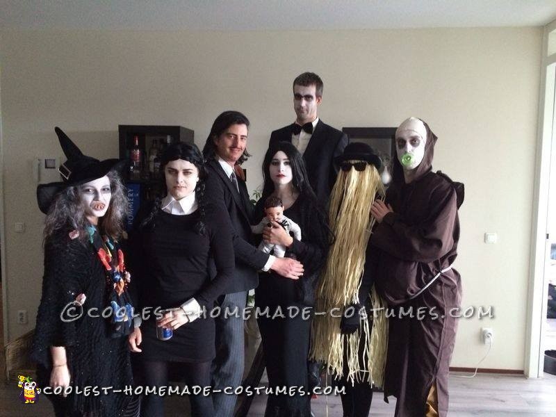 Cool Homemade Addams Family Group Costume