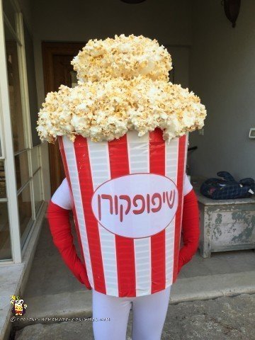 Hiding inside the Popcorn Costume