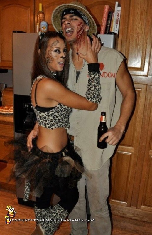 Leopard and Safari Guide Couples Costume