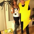 DIY Struck by Lightning Couple Costume