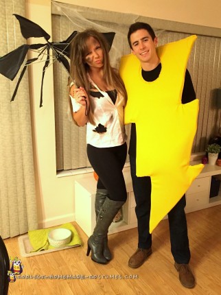 DIY Struck by Lightning Couple Costume