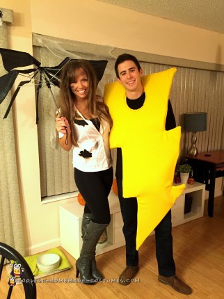 DIY Struck by Lightning Couple Costume