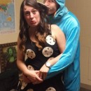 No-Sew Cookie Monster and Cookie Couple Costume