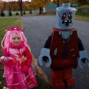 Zombie Minifigure Costume for a Boy and Little LaLaLoopsy Sister