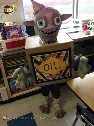 Coolest DIY Boxtrolls Costumes:  Oil Can and Sparky