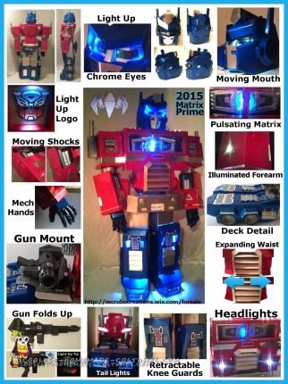 Cool Optimus Prime Costume with Light-Up Matrix