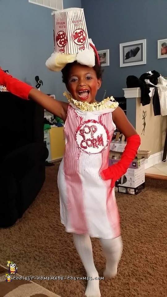 Popcorn Diva DIY Costume for a Girl