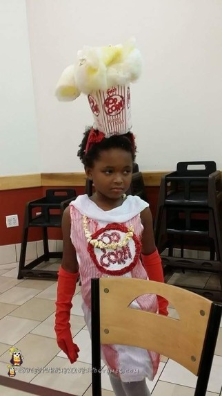 Popcorn Diva DIY Costume for a Girl