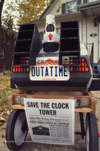 Awesome Homemade Back to the Future Doc Brown and Delorean Costume