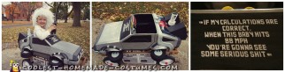 Awesome Homemade Back to the Future Doc Brown and Delorean Costume