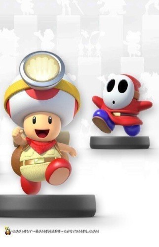 Cool Mario Brothers Costumes: Captain Toad, Toadette and Shy Guy
