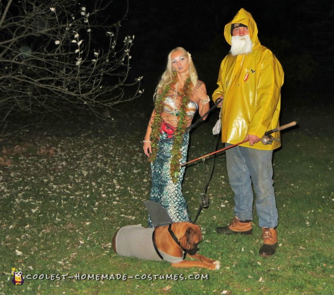 dog fisherman costume