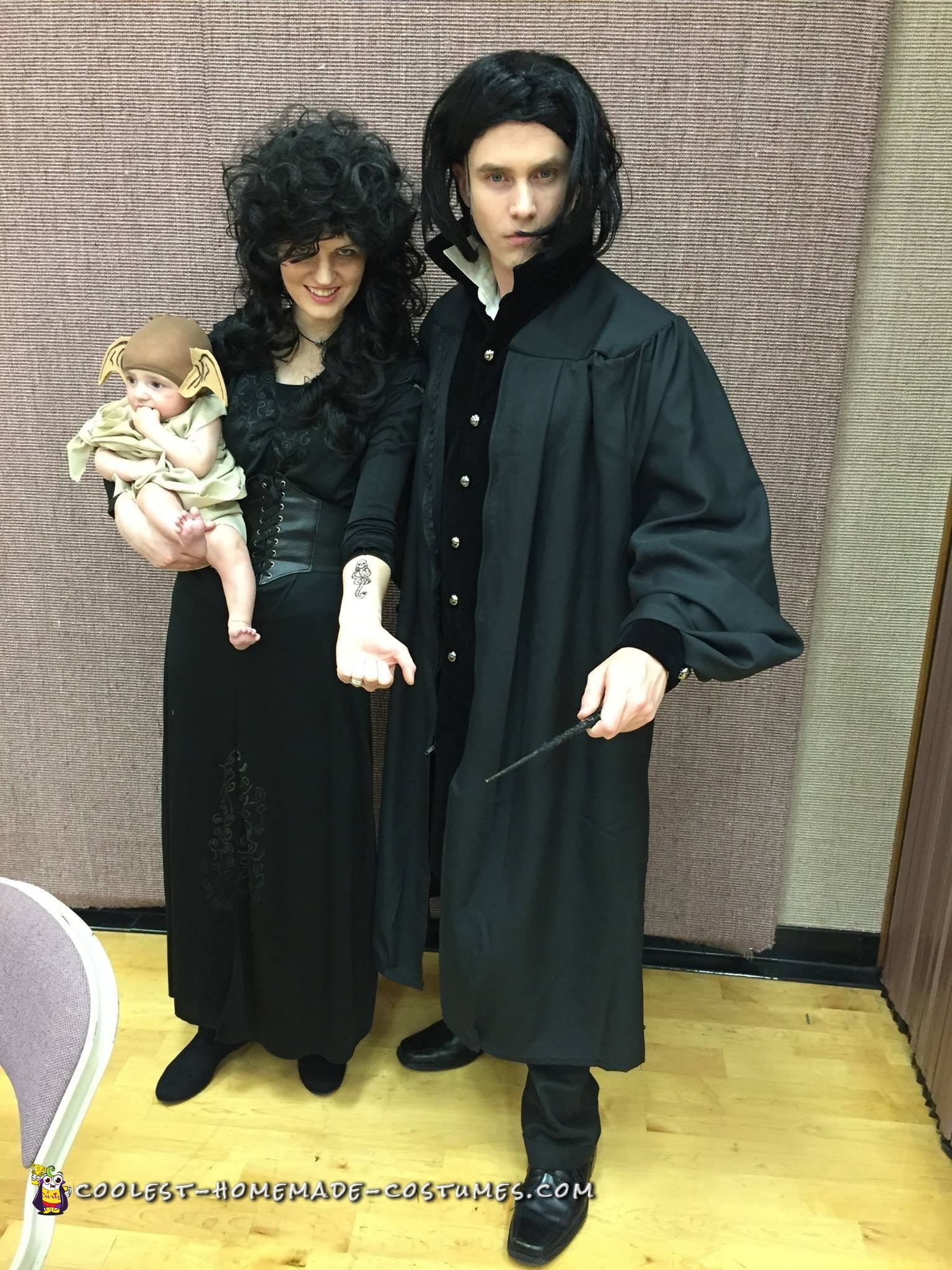 Snape, Bellatrix and Cuest Dobby the House Elf Costume Ever!