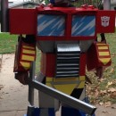 Custom Cardboard Box Optimus Prime Transformer Costume