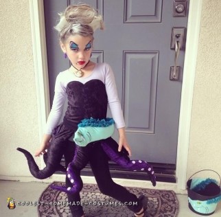 Fantastic Homemade Child Villain Costume - Ursula