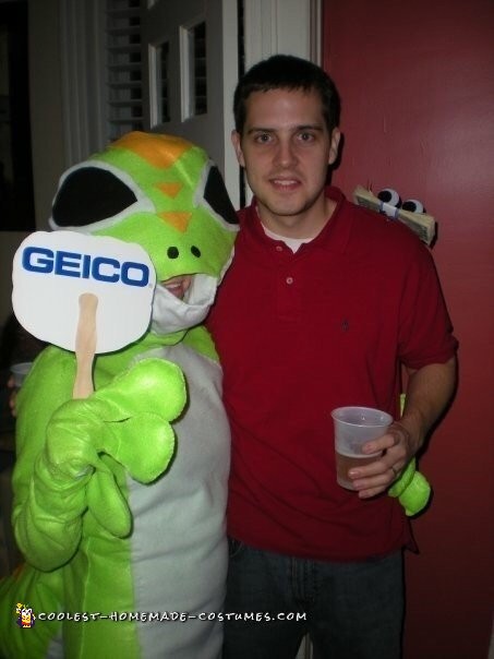 Geico Gecko and Customer Couple Costume
