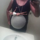 Homemade Miley Cyrus Wrecking Ball Pregnancy Costume