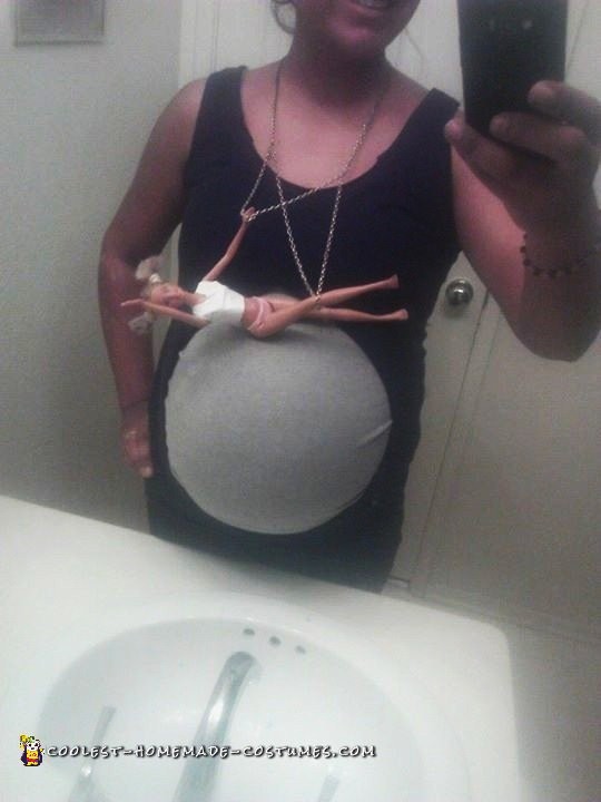 Homemade Miley Cyrus Wrecking Ball Pregnancy Costume