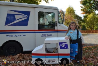 Cool Mail Carrier and Postage Stamp Couple Costume