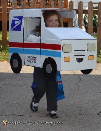 Cool Mail Carrier and Postage Stamp Couple Costume