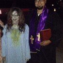 Linda Blair Exorcist and Priest Couple Costume