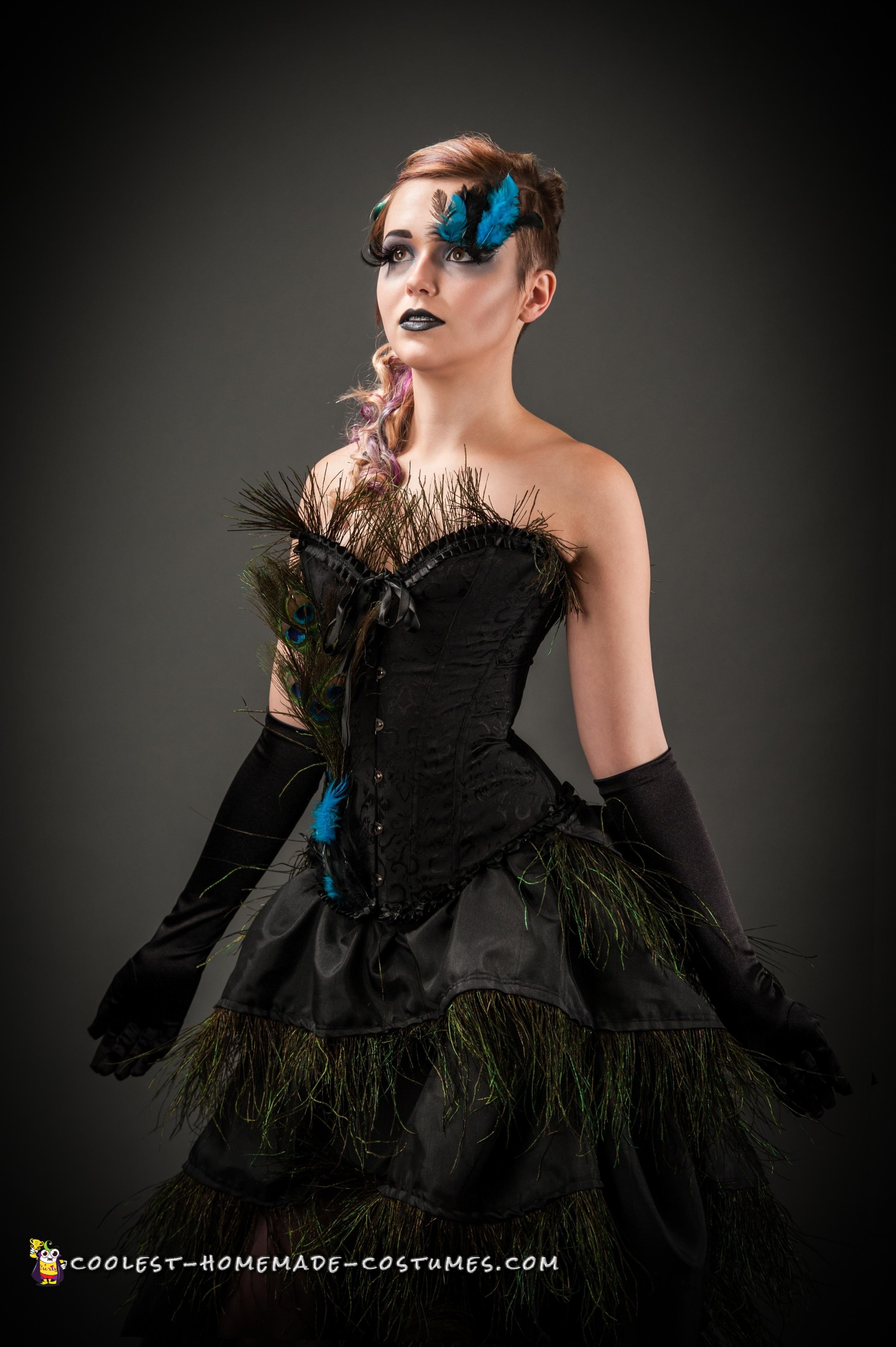 Peacock corset sales dress