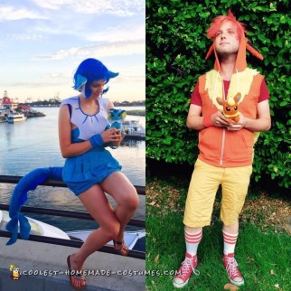 Pokemon in Love: Vaporeon and Flareon Couple Costume