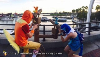 Pokemon in Love: Vaporeon and Flareon Couple Costume