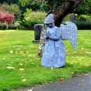 Super Creepy Stone Angel Statue Costume for a Little Girl