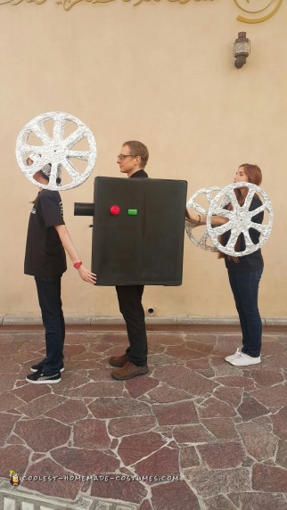 Halloween just got REEL - Projectionist Movie Camera and Reel Group Costume