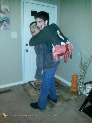 Torn Gut Hanging Zombie Illusion Costume