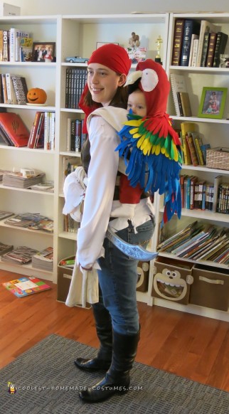 Babywearing Pirate and Parrot Costume