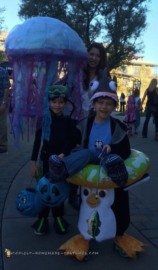 Boy On a Penguin Ride Illusion Costume