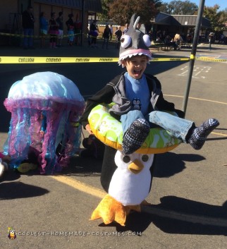 Boy On a Penguin Ride Illusion Costume