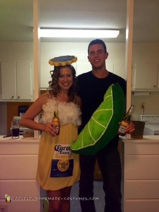 Corona and Lime Handmade Couple Costume