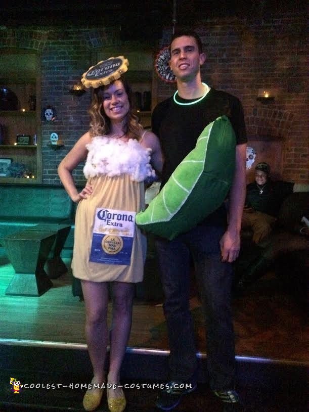 Corona and Lime Handmade Couple Costume