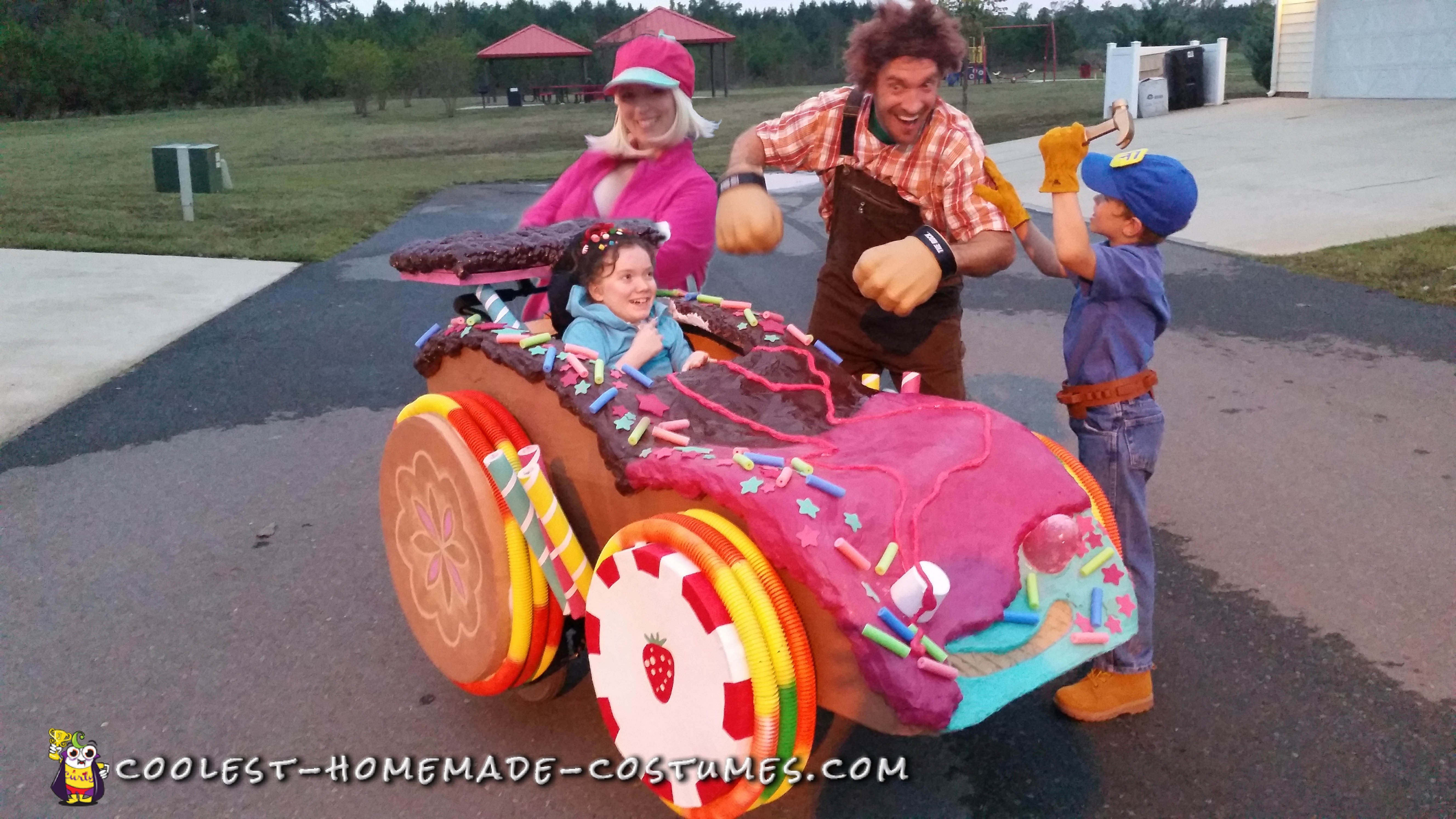 Wreck-It Ralph Family Costume with Sugar Racer Wheelchair Costume