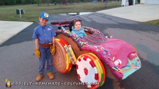 Wreck-It Ralph Family Costume with Sugar Racer Wheelchair Costume