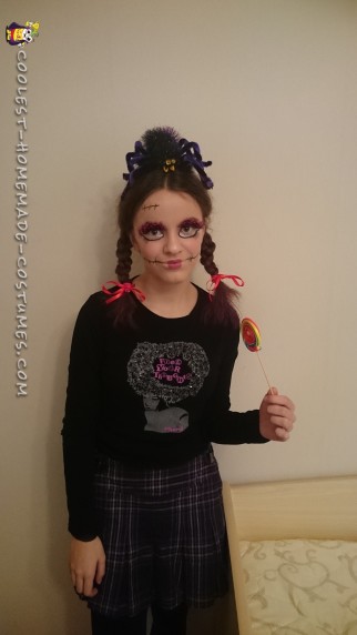 Creepy Doll Costume and Makeup for a Teenager