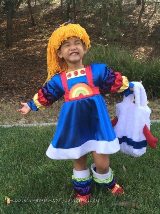 Cutest Ever Homemade Rainbow Brite Costume