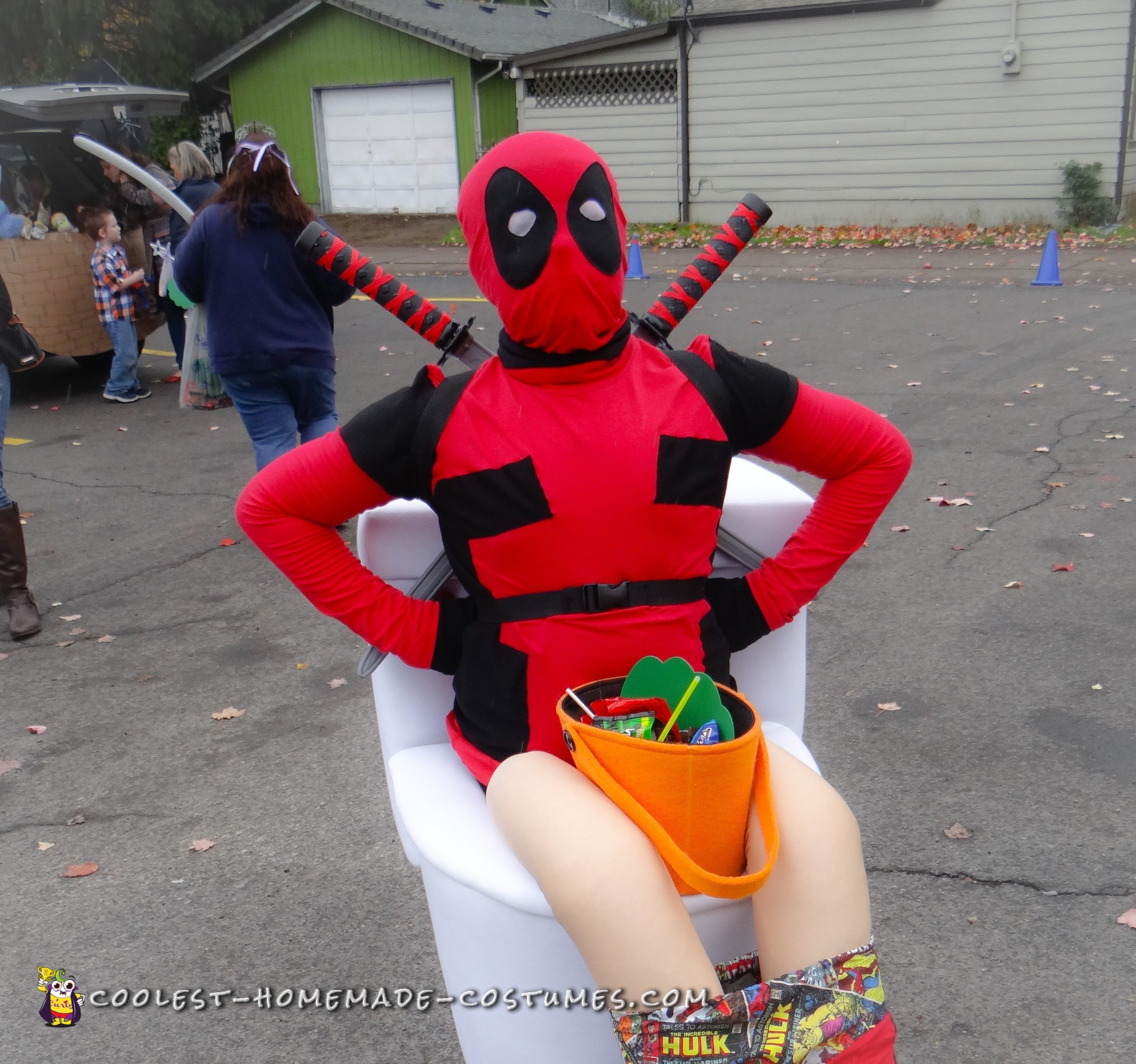 Deadpool on a Toilet Illusion Costume