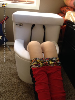 Deadpool on a Toilet Illusion Costume
