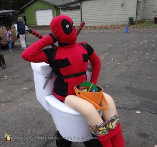 Deadpool on a Toilet Illusion Costume