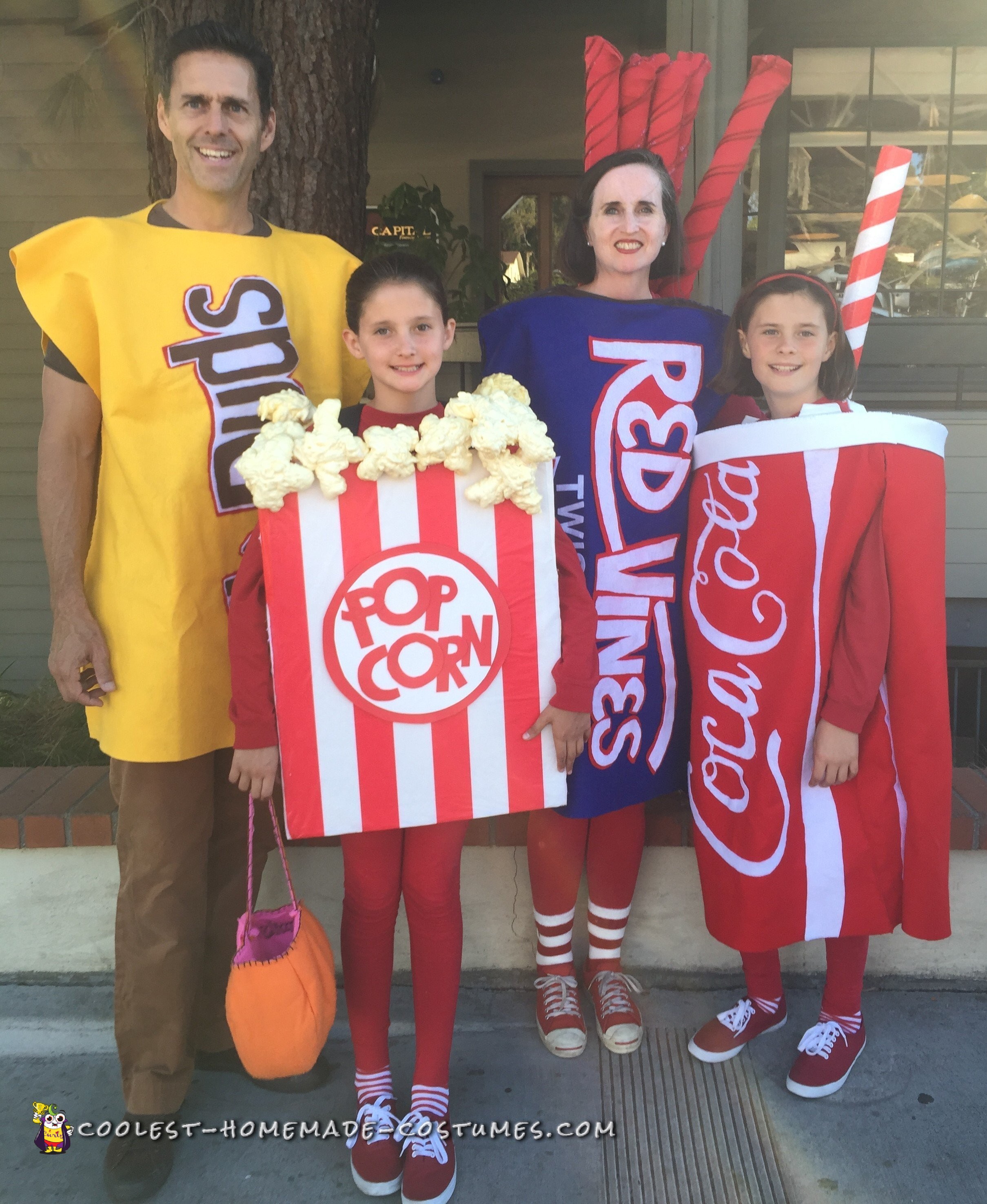 Family Movie Night Snacks Costumes