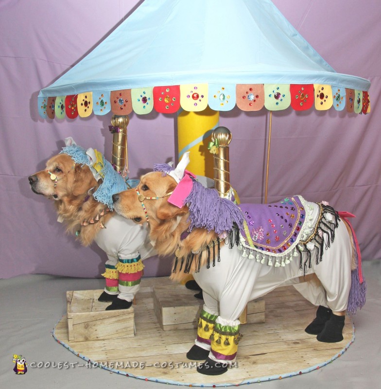 Phoenix and Gryphon the Carousel Horses