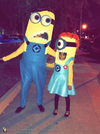 Father and Daughter Minions Costumes
