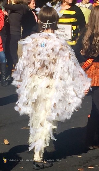 Feathery Snowy Owl Costume for my 8-Year Old Daughter