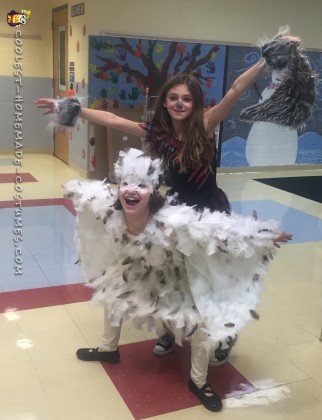 Feathery Snowy Owl Costume for my 8-Year Old Daughter