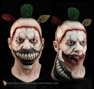 Female Twisty the Clown Costume and Makeup from American Horror Story