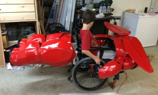 Hiro Riding Baymax Wheelchair Costume